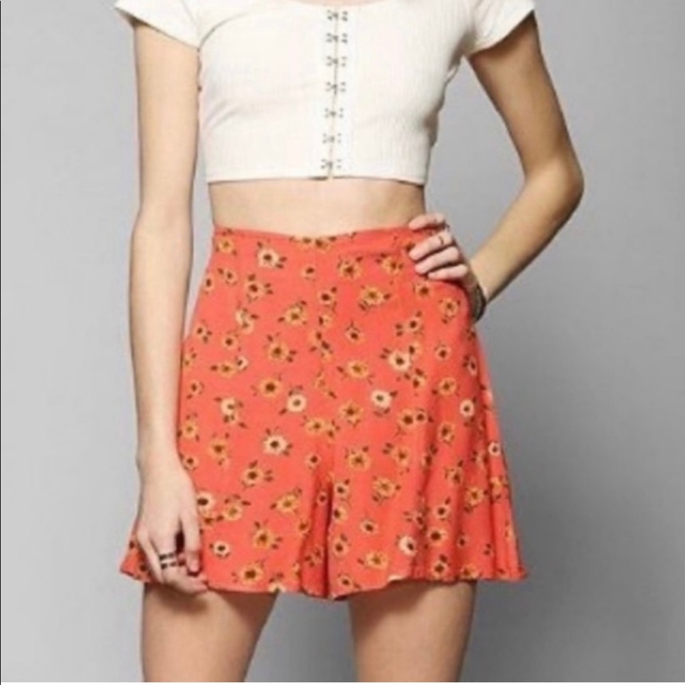 Kimchi Blue Orange Sunflower Shorts